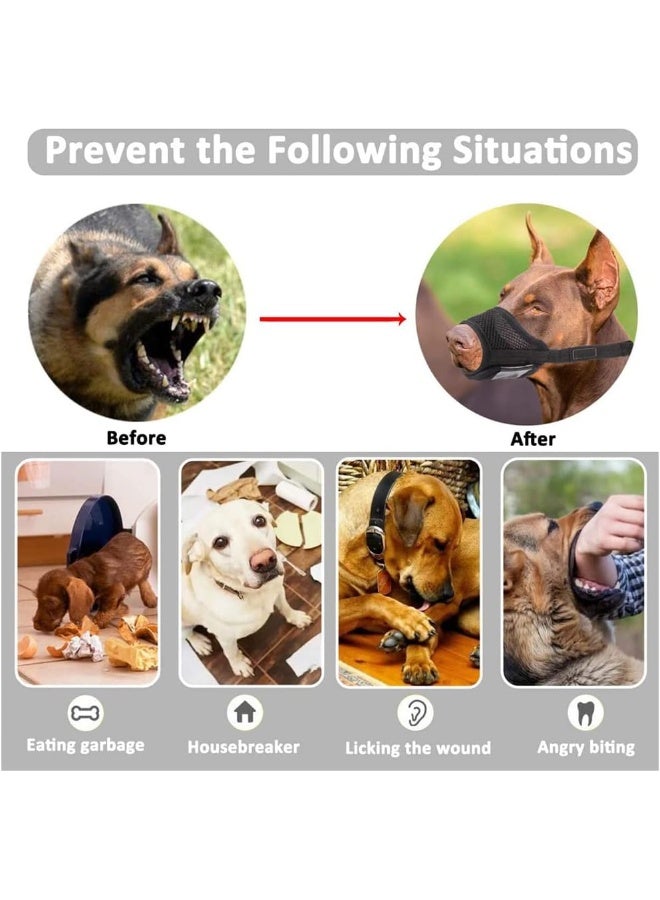 كمامة الكلاب نيوستايل، قماش ناعم قابل للتنفس، كمامة حيوانات أليفة بحلقة قابلة للتعديل، مضادة للعض والنباح والمضغ للكلاب الصغيرة والمتوسطة والكبيرة - Image 2